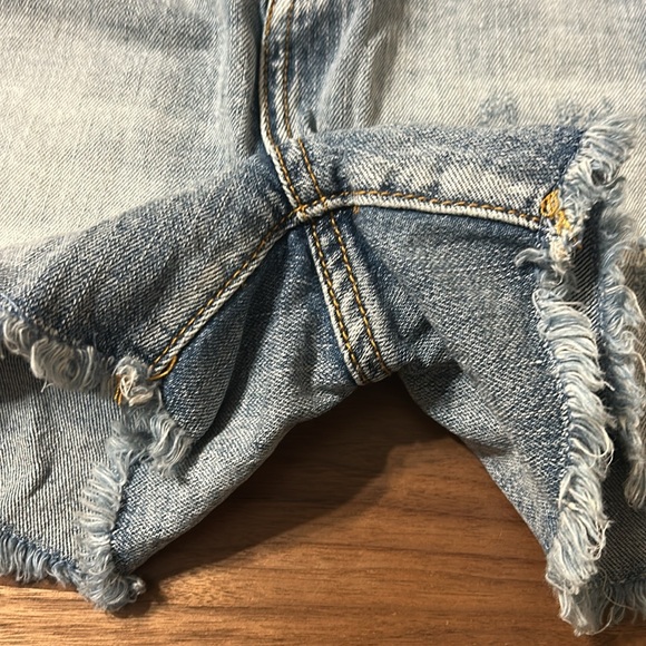 Anthropologie Pilcro Denim Blue Women's Shorts Distressed Size 27 - Picture 11 of 12